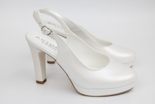 Women's genuine leather shoes ANTONIO 228 White dec