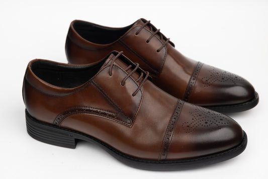 Men's genuine leather shoes ELDEMAS 2556 Brown