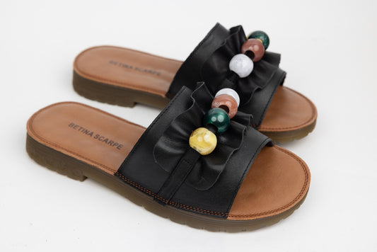 Women's genuine leather slippers BETINA 9392 N