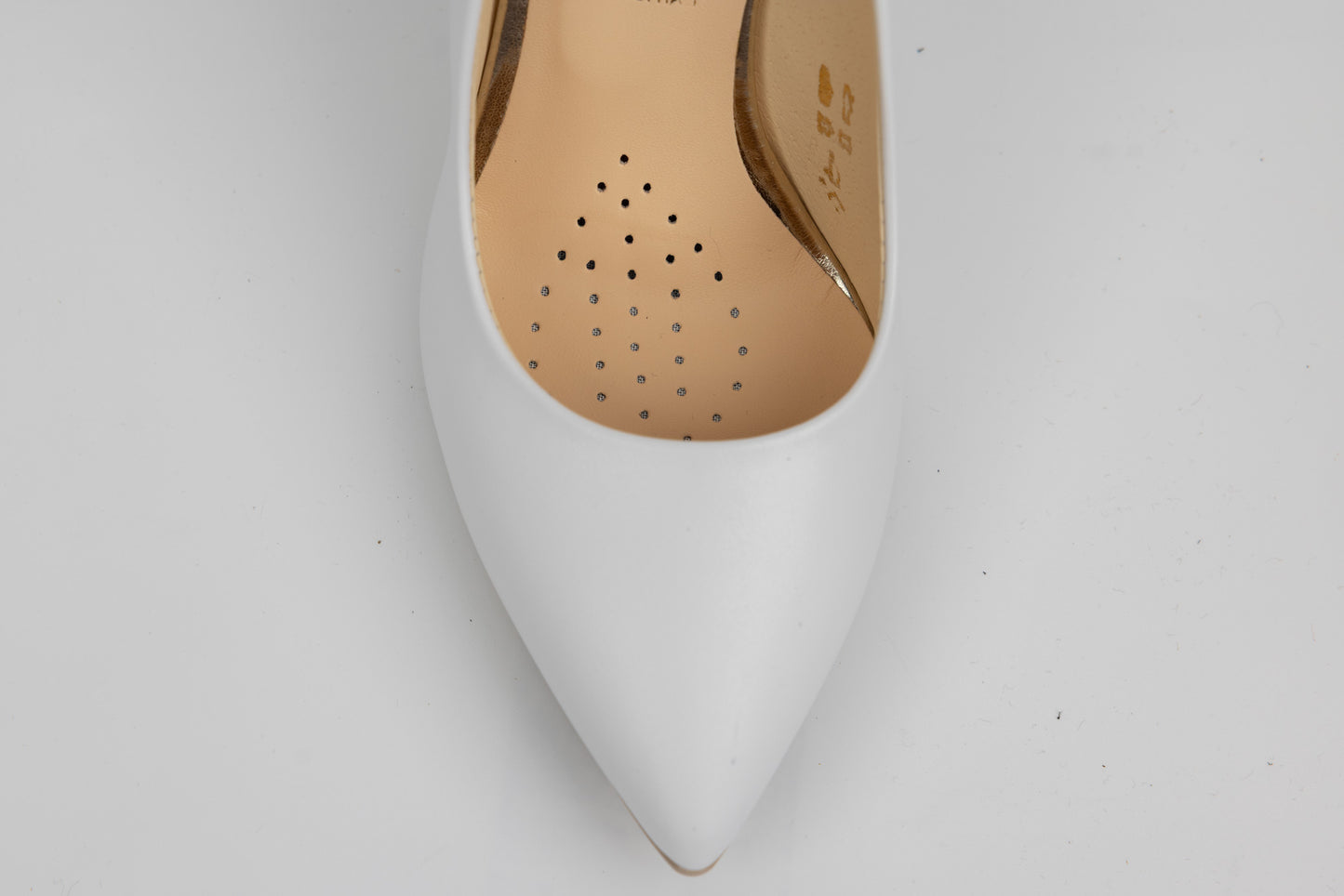 Women's genuine leather stiletto shoes 9457 White