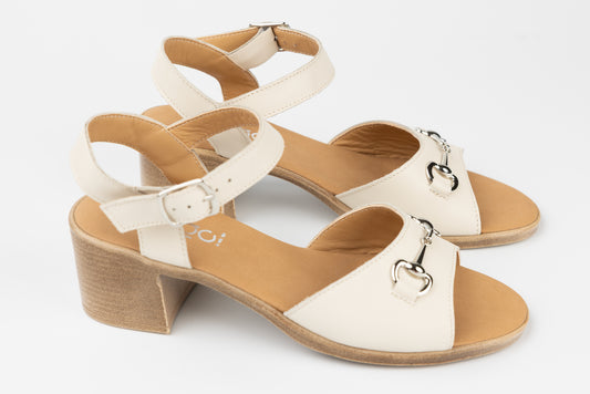 Women's sandals made of genuine leather PREGO 4252 Beige