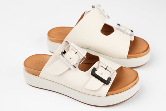 Saboți damă piele naturală ANNA VIOTI 2711 Crem