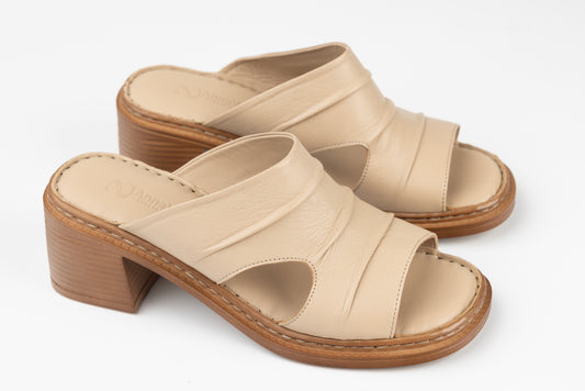 Saboti dama piele naturală ANNA VIOTI 885 Bej