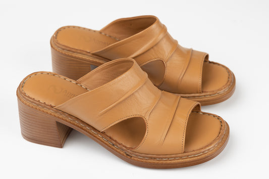 Saboti dama piele naturală ANNA VIOTI 885 Taba