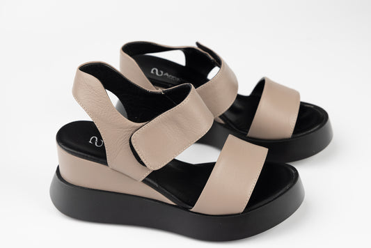 Women's orthopedic genuine leather sandals ANNA VIOTI 840 Mink