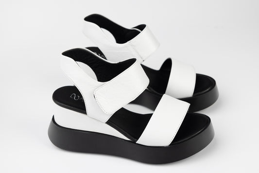 Women's orthopedic genuine leather sandals ANNA VIOTI 840 White