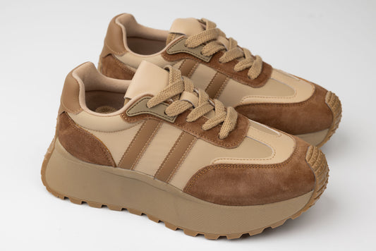 Women's casual sports sneakers FEELING 902 Coffee