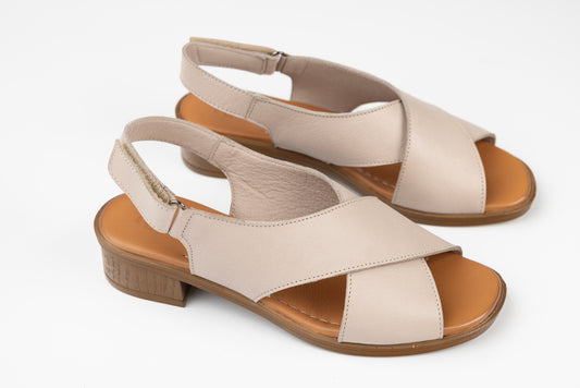 Women's genuine leather sandals ANNA VIOTI 6004 Grey