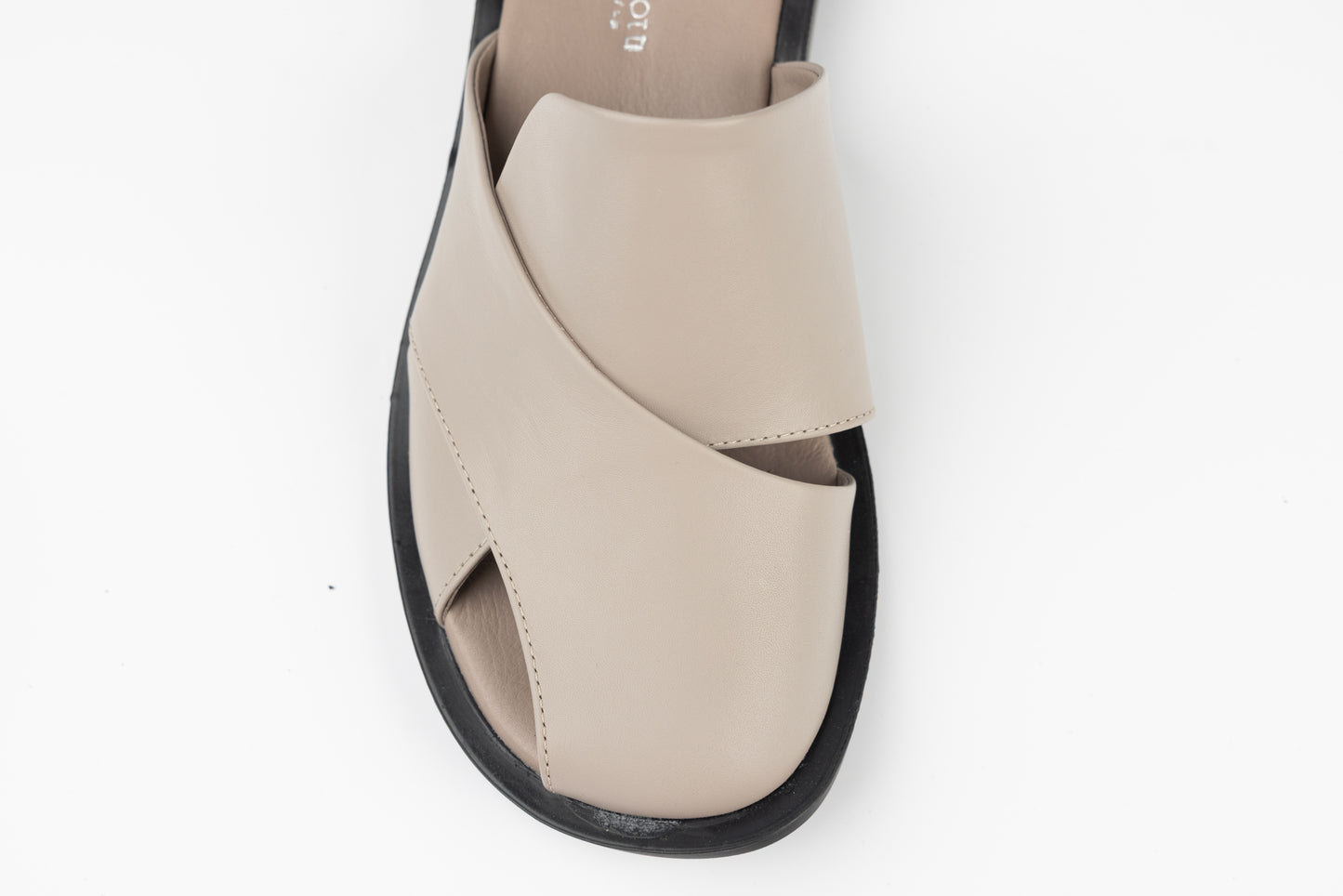 Women's genuine leather clogs ANNA VIOTI 1092 Grey