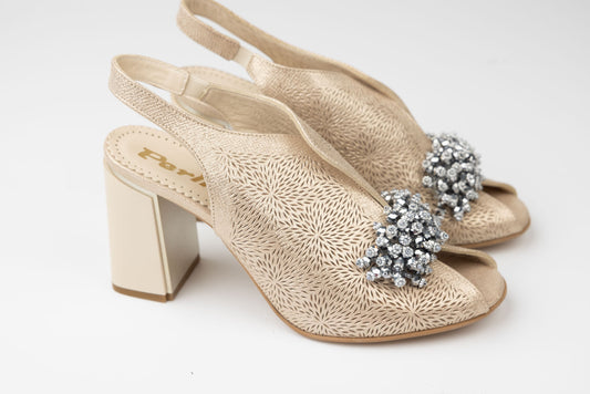 Women's genuine leather sandals PERLA 3883 Gold