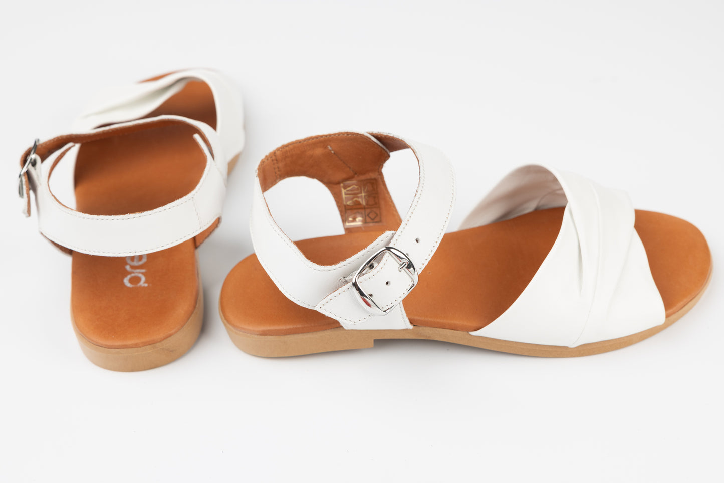 Sandale dama piele naturală PREGO 4269 Alb
