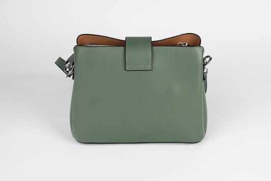 Women's genuine leather bag FENIX FASHION 8669 Green