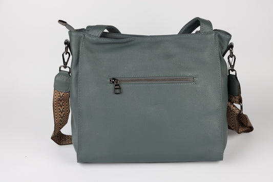 Women's genuine leather bag FENIX FASHION 2026 Blue