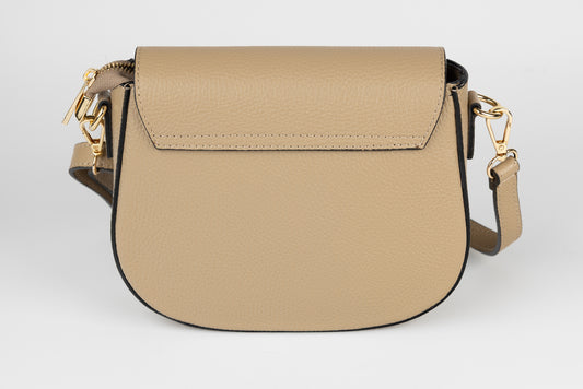 Women's genuine leather bag 23378 Beige