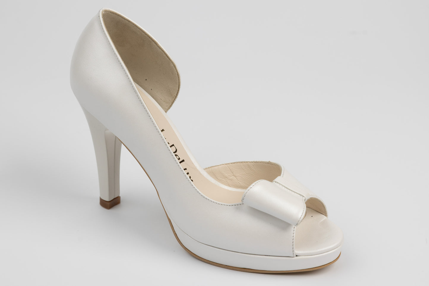 Sandale dama piele naturală NINA OCHINNI D01 Alb sidef