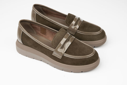 Pantofi damă piele naturală întoarsă FORMAZIONE 5272 verde vel