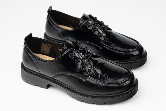 Pantofi damă piele naturală BETINA 0917 N lac croco