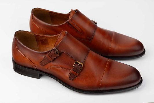 Men's shoes natural leather CONHPOL 5099 Brown