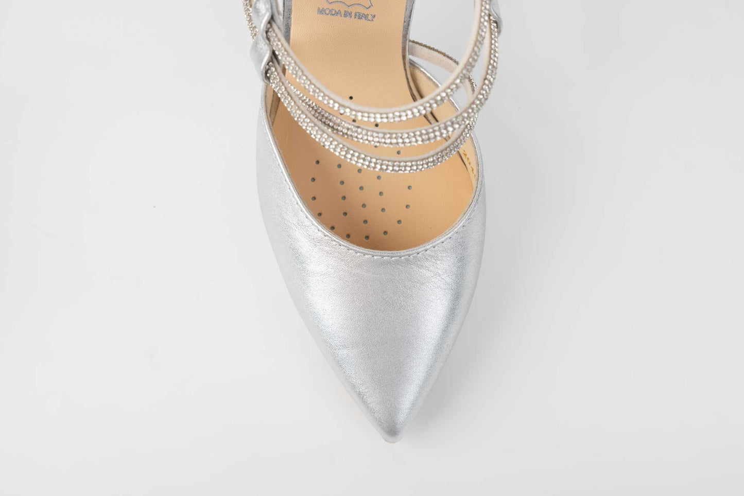 Women's genuine leather cut-out shoes SALA 20458 Silver