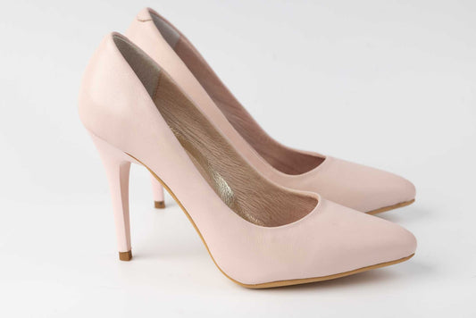 Elegant women's shoes made of genuine leather LARISA Selena Box pink