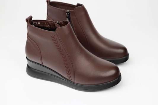 Women's genuine leather boots FORMAZIONE 67-18 Brown