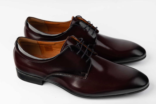 Men's genuine leather shoes CONHPOL 5947 Bordeaux