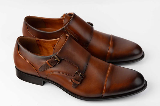 Men's shoes natural leather CONHPOL 5099 Cognac