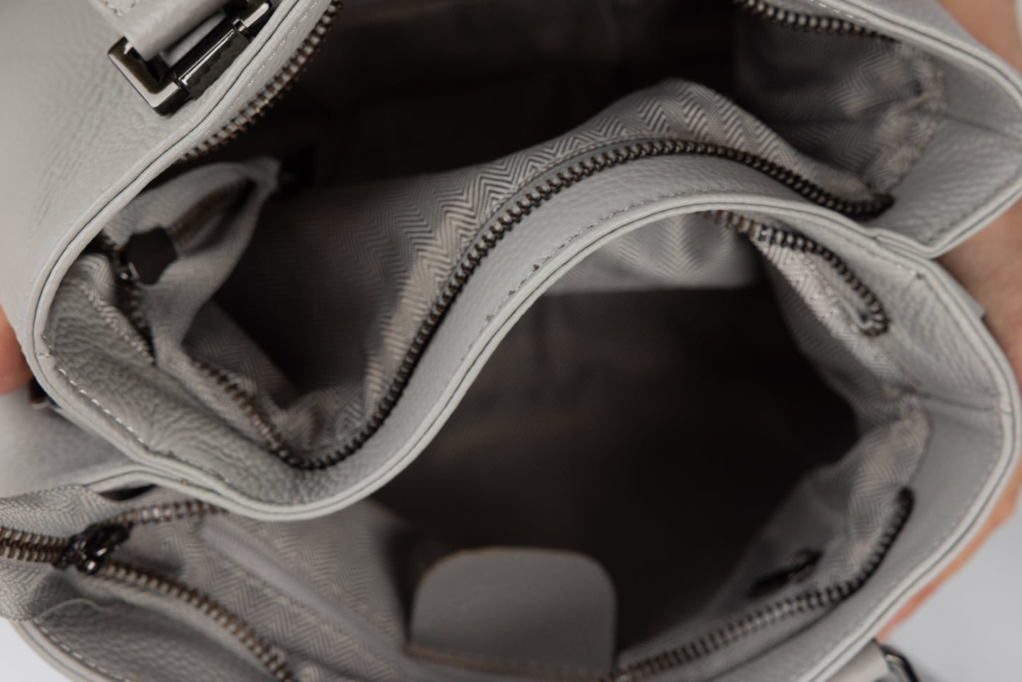 Women's genuine leather bag FENIX FASHION 8319 Grey