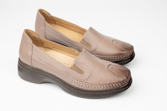 Pantofi damă piele naturală ortopedici BIOFLEX 134 Vizon