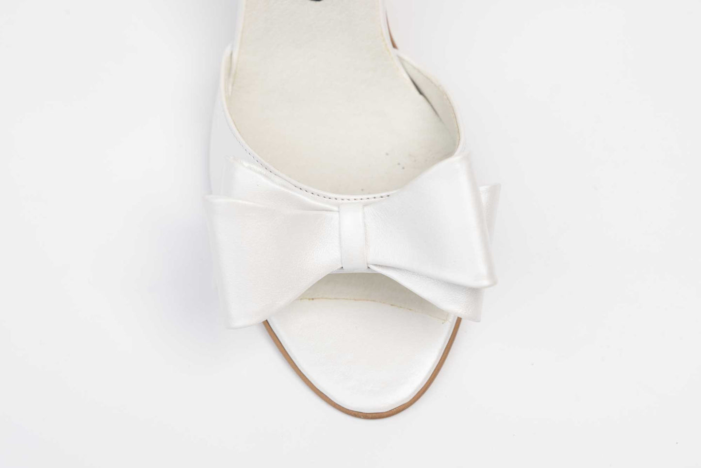 Sandale mireasa piele naturala ANTONIO 721 Alb accesorizat