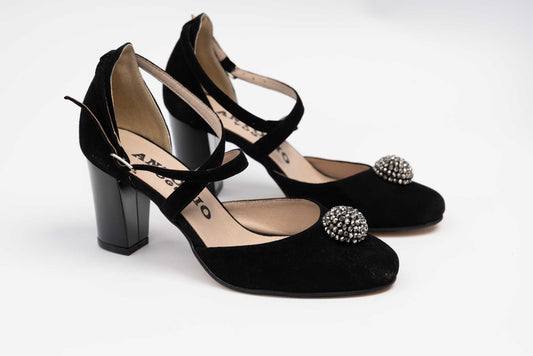 Women's shoes made of genuine suede leather ANTONIO 336 N ant (accessory)