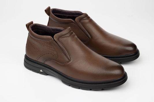 Ghete bărbați piele naturală 91878 Maro