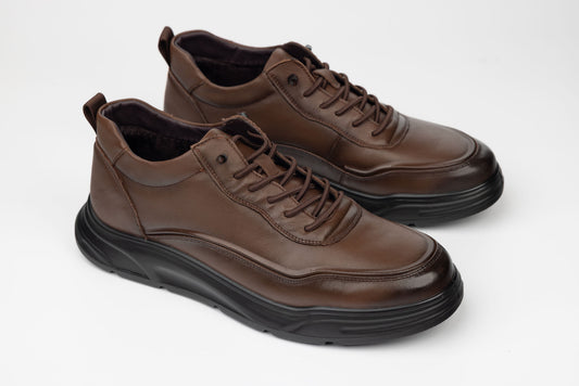 Ghete bărbați piele naturală MELS SPORT 919088 Maro Închis