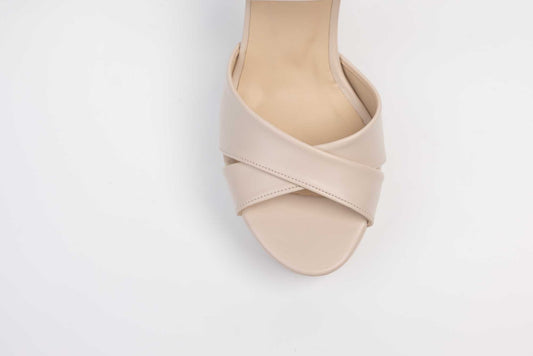 Sandale dama elegante piele ecologica KARIN 7230 X Crem box