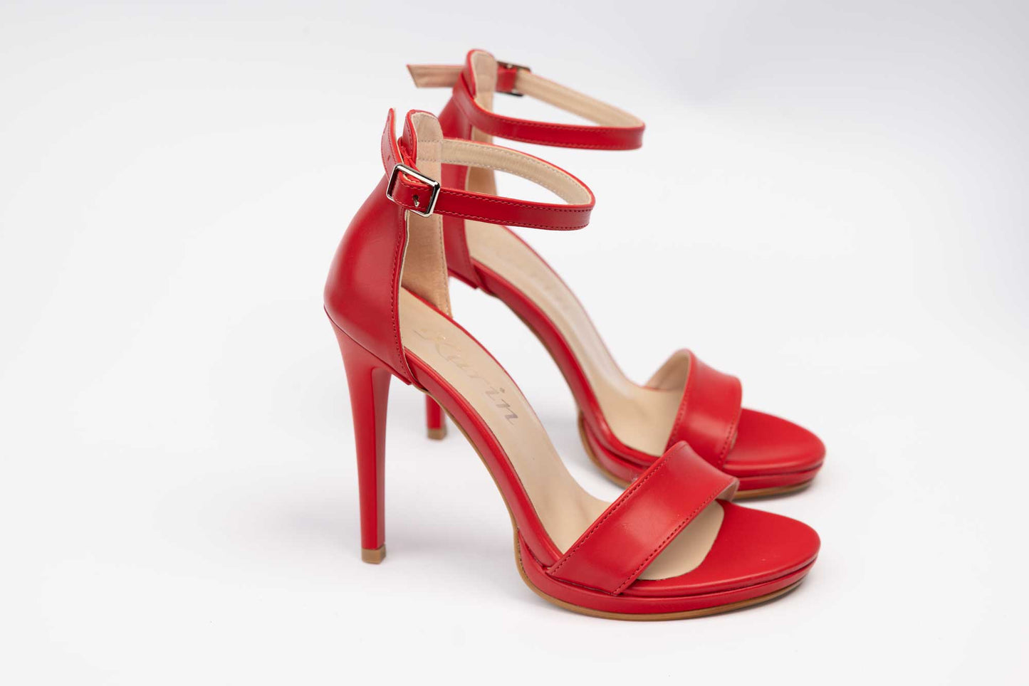 Women's sandals premium ecological leather KARIN 6300 Box red