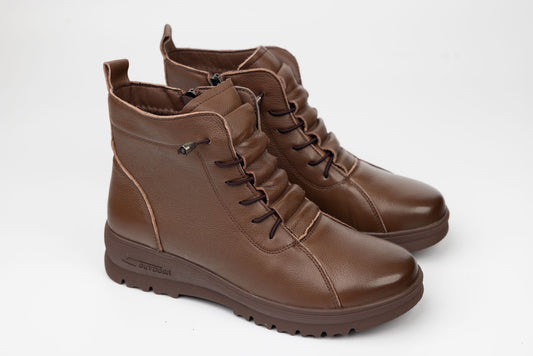 Women's genuine leather boots FORMAZIONE 5851 Brown