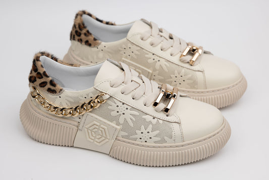 Women's genuine leather shoes DOGATI 076 Cream