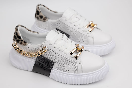 Women's genuine leather shoes DOGATI 076 White