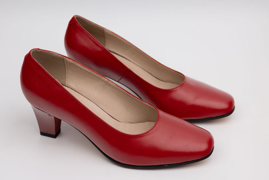 Women's genuine leather shoes ANTONIO 18337 Boxing red