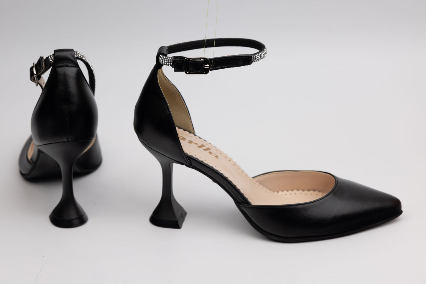 Pantofi dama decupați piele naturală PERLA 3314 N box