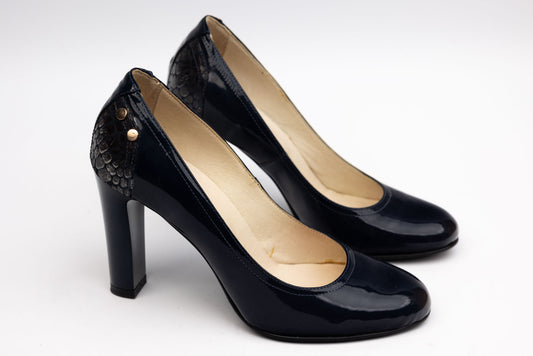 Women's genuine leather shoes SAVANA 520-2 BLM snake patent