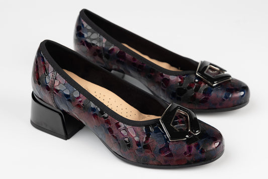 Women's genuine leather shoes PULSO 1516 Purple croco XXL