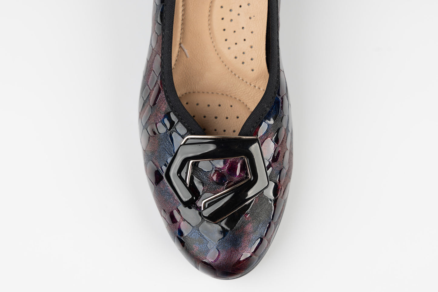 Women's genuine leather shoes PULSO 1516 Purple croco XXL