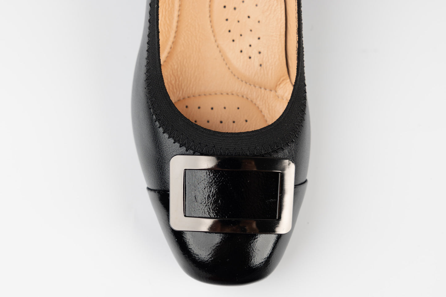 Women's shoes natural leather 1503 N box lacquer