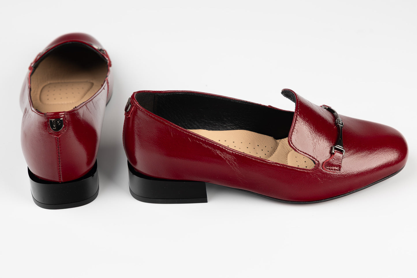 Pantofi dama piele naturală 1523 Bordo XXL