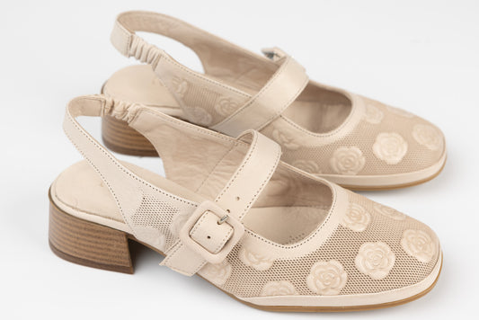 Pantofi dama piele naturală ANNA VIOTI 5683 Bej