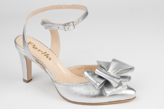 Women's genuine leather shoes PERLA 3716 Silver