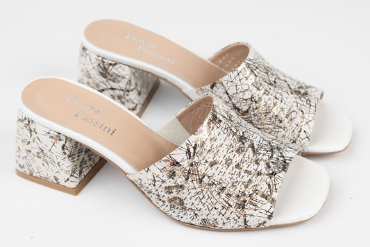 Saboti dama piele naturală LSD 441 Alb AU