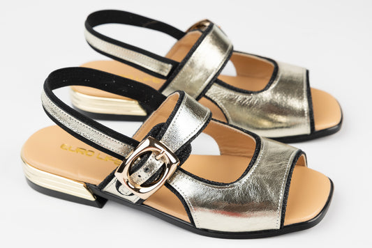 Women's genuine leather sandals LSD 1001 Gold