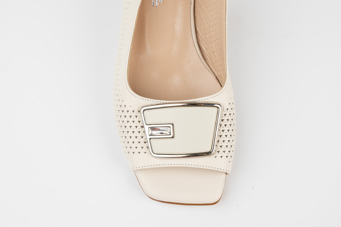 Women's genuine leather sandals LSD 433 Beige